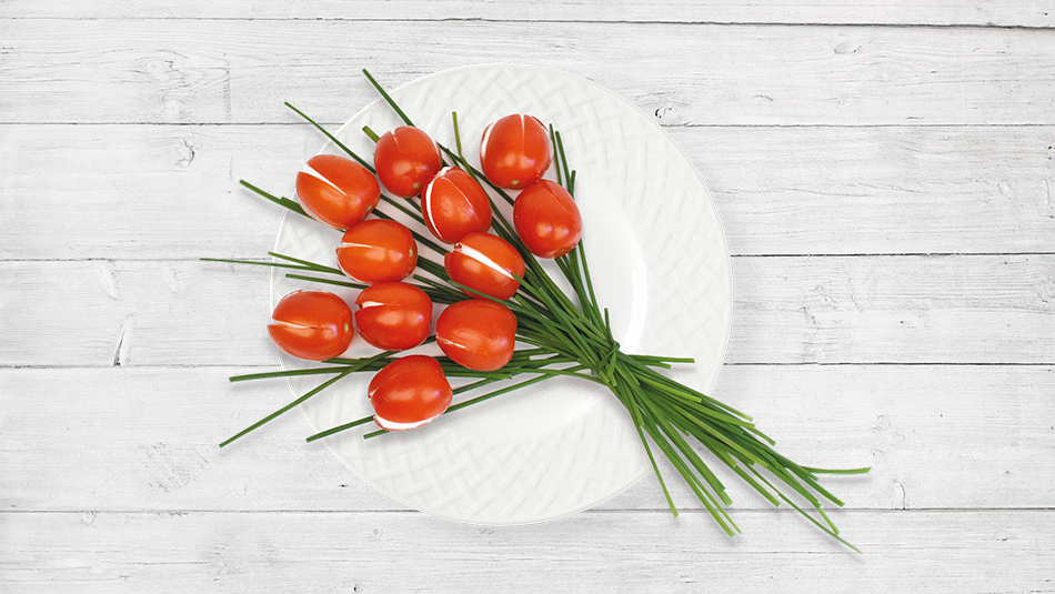 Tomaten-Tulpen gefüllt mit Chavroux Tomaten-Tulpen gefüllt mit Chavroux DIY