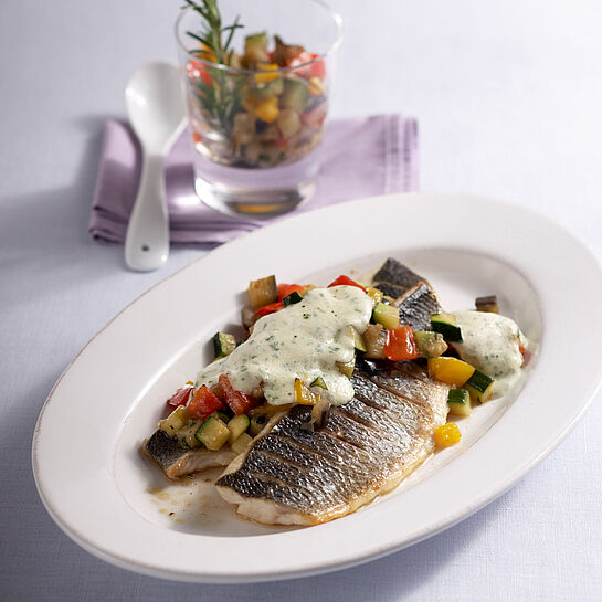 Loup de Mer mit Ratatouille - leckere Rezeptidee