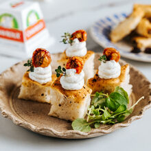 Focaccia mit Chavroux und Cherry-Tomaten