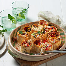 Rezept für schnelle Pizza Wraps mit Käse