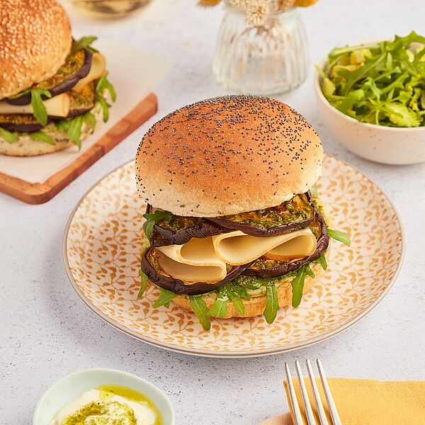 Vegetarian cheese burger 
