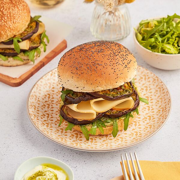 Vegetarian cheese burger 