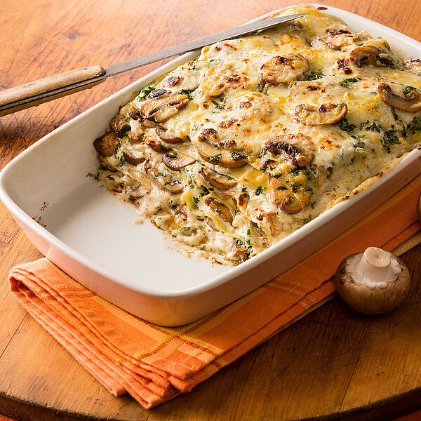 Lasagne mit Pilzen - leckere Rezeptidee